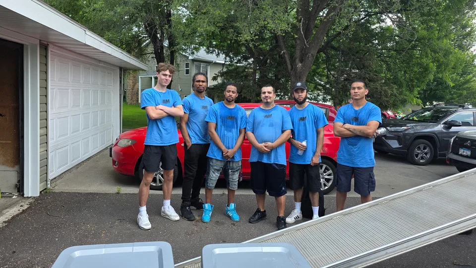 Affinity Moving crew in AM shirts on a local Twin Cities move
